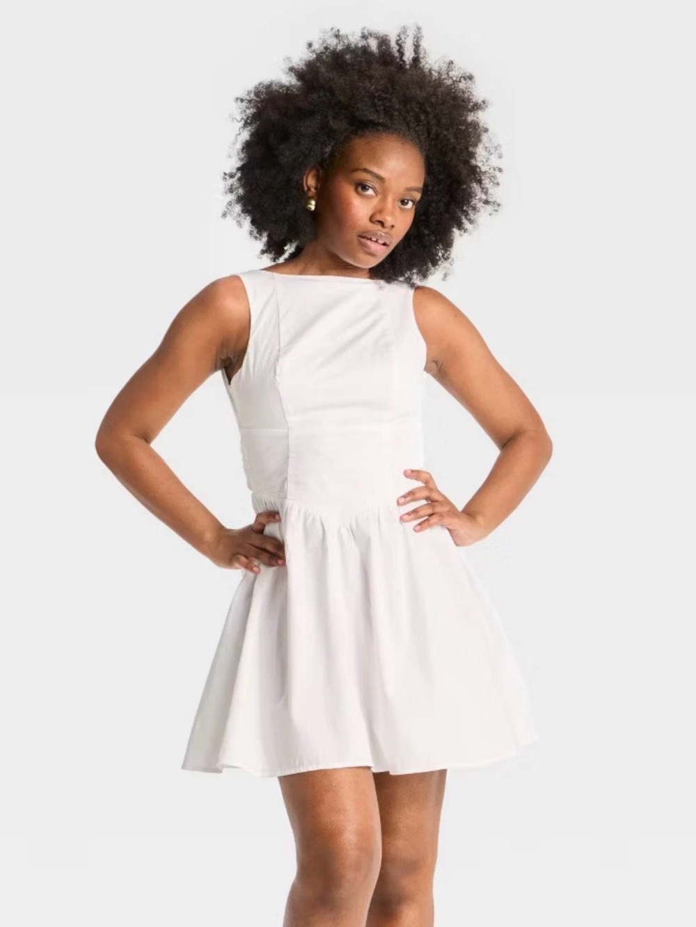 🆕 Wild Fable Bow Back Mini A-Line Dress Size Small